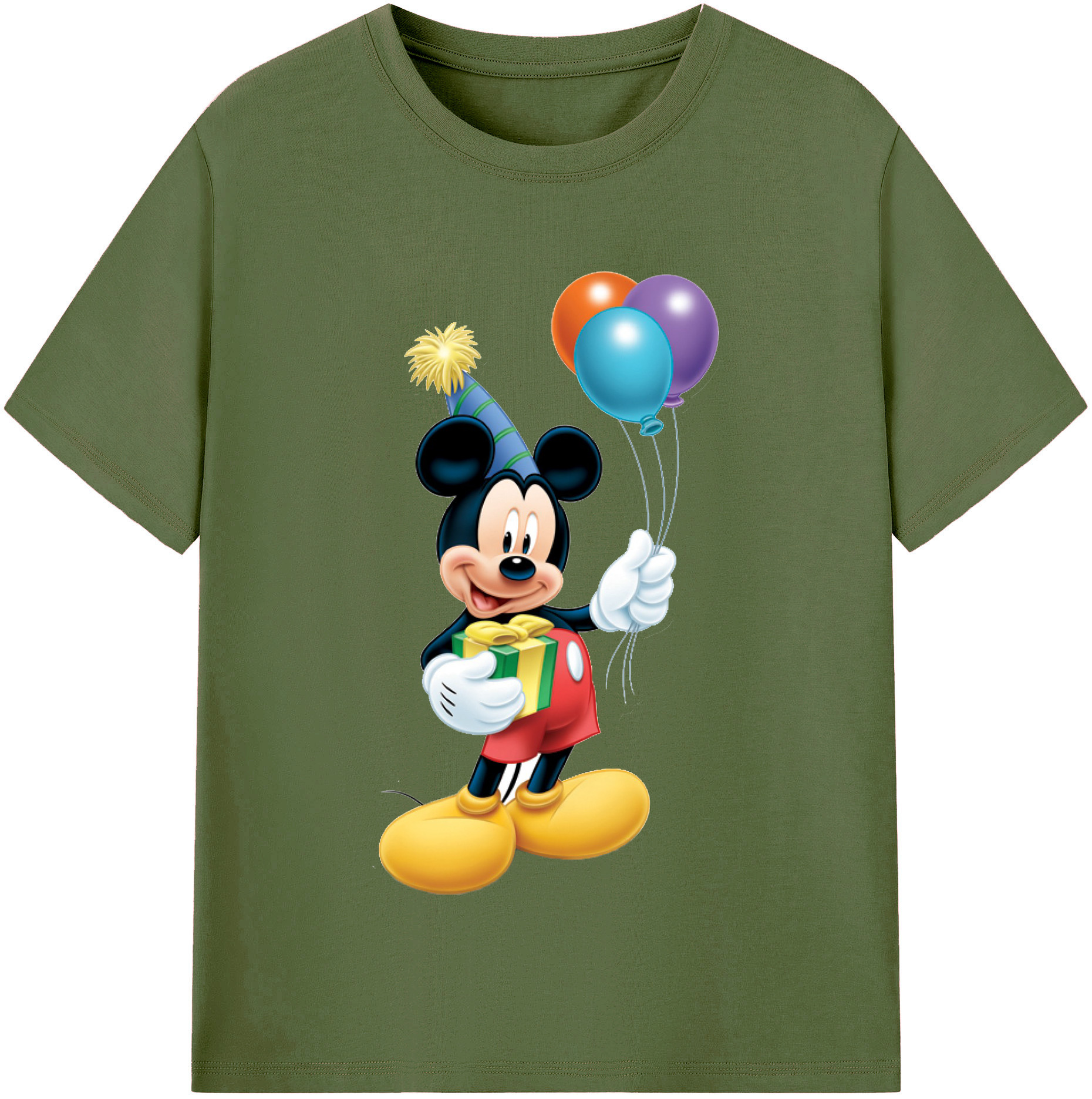 （画像用） ミッキーマウス Mickey Mouse 綿100％半袖Tシャツ（フロントプリント）
